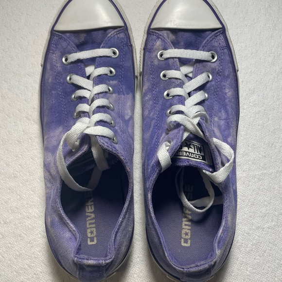 Converse Shoes - Converse All Stars low top Purple tie dye Canvas Sneakers W10 M8
